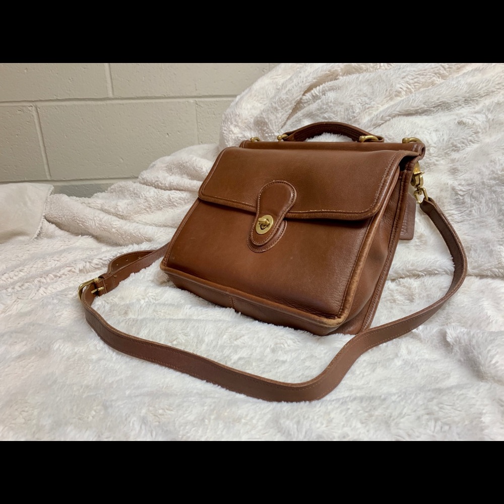 VINTAGE COACH 9927 WILLIS BAG IN MAHOGAN